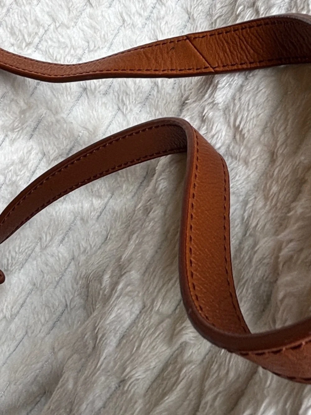 Cole Haan Cognac Tan Smooth Leather Crossbody Hobo Bag Brass Hardware